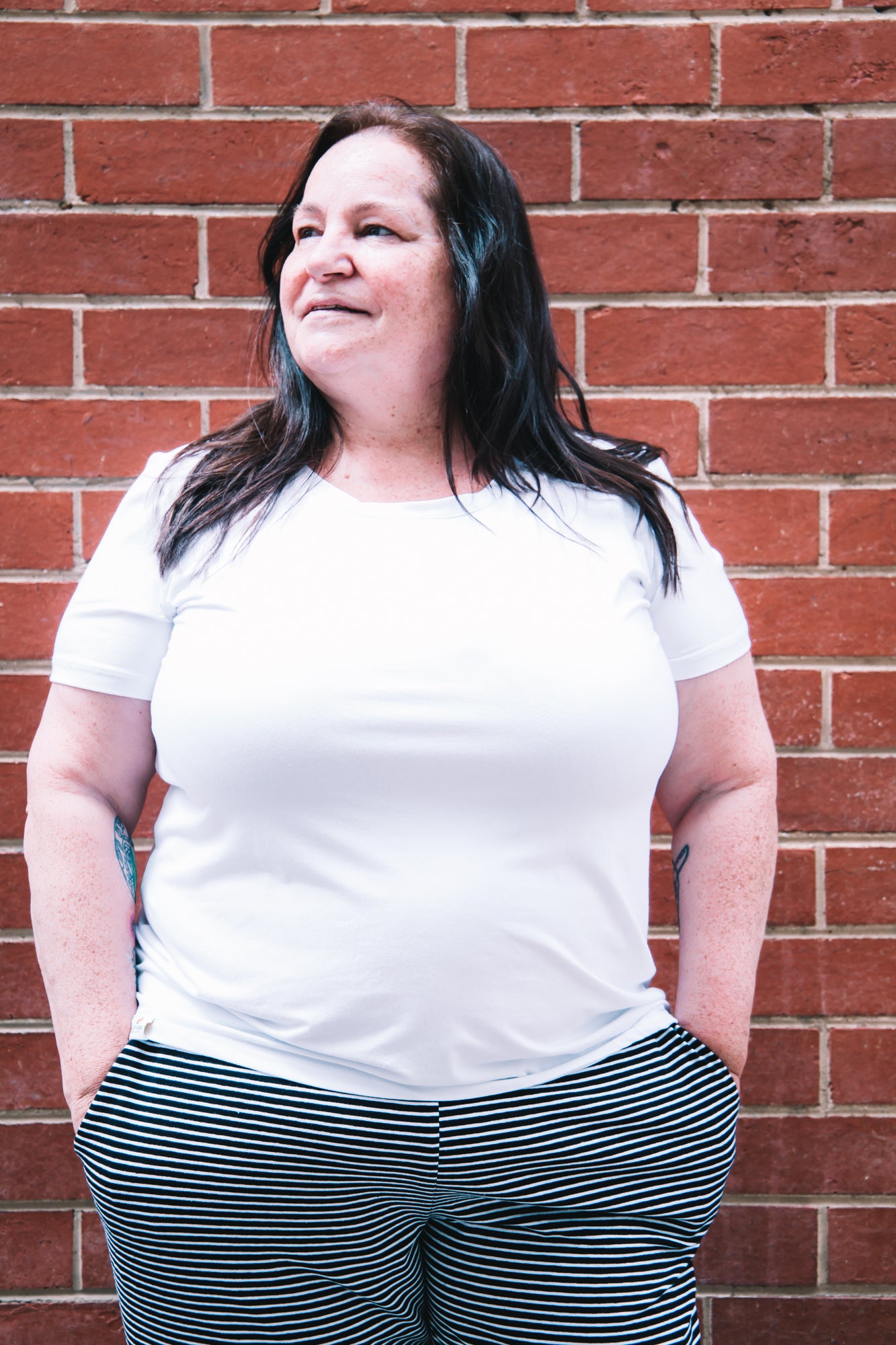 White Cotton Lycra T shirt