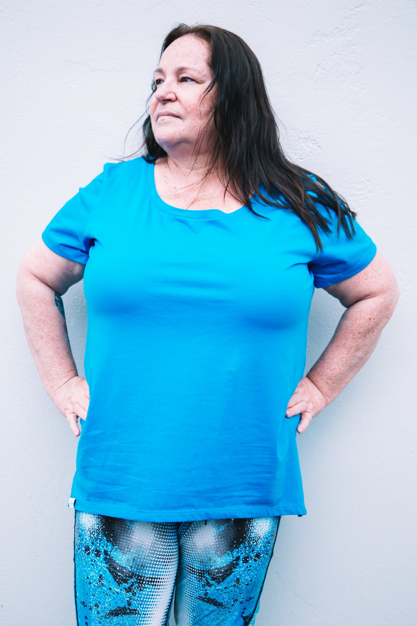 Cobalt Blue Cotton Lycra T Shirt